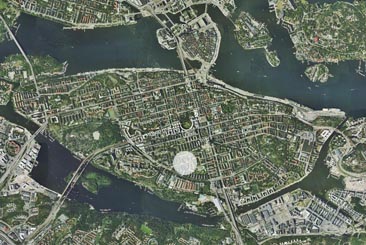 Karta över Södermalm.